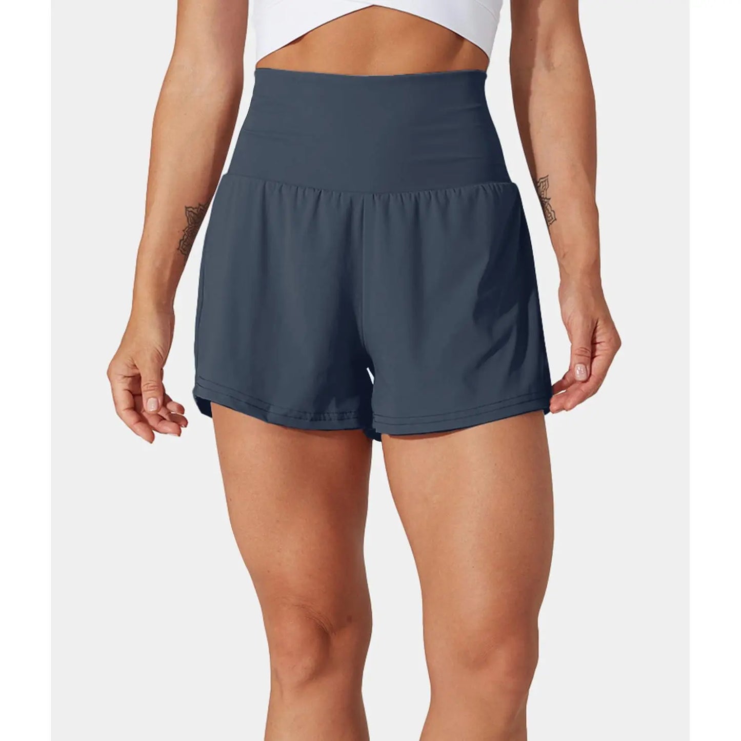 Halara Super High Waisted Back Pocket & Side Hidden Pocket 2-In-1 Yoga Shorts 3", Summer Running Shorts for Women, Sports Workout Shorts, Gym Outfit#Tiktokshopspringglowup