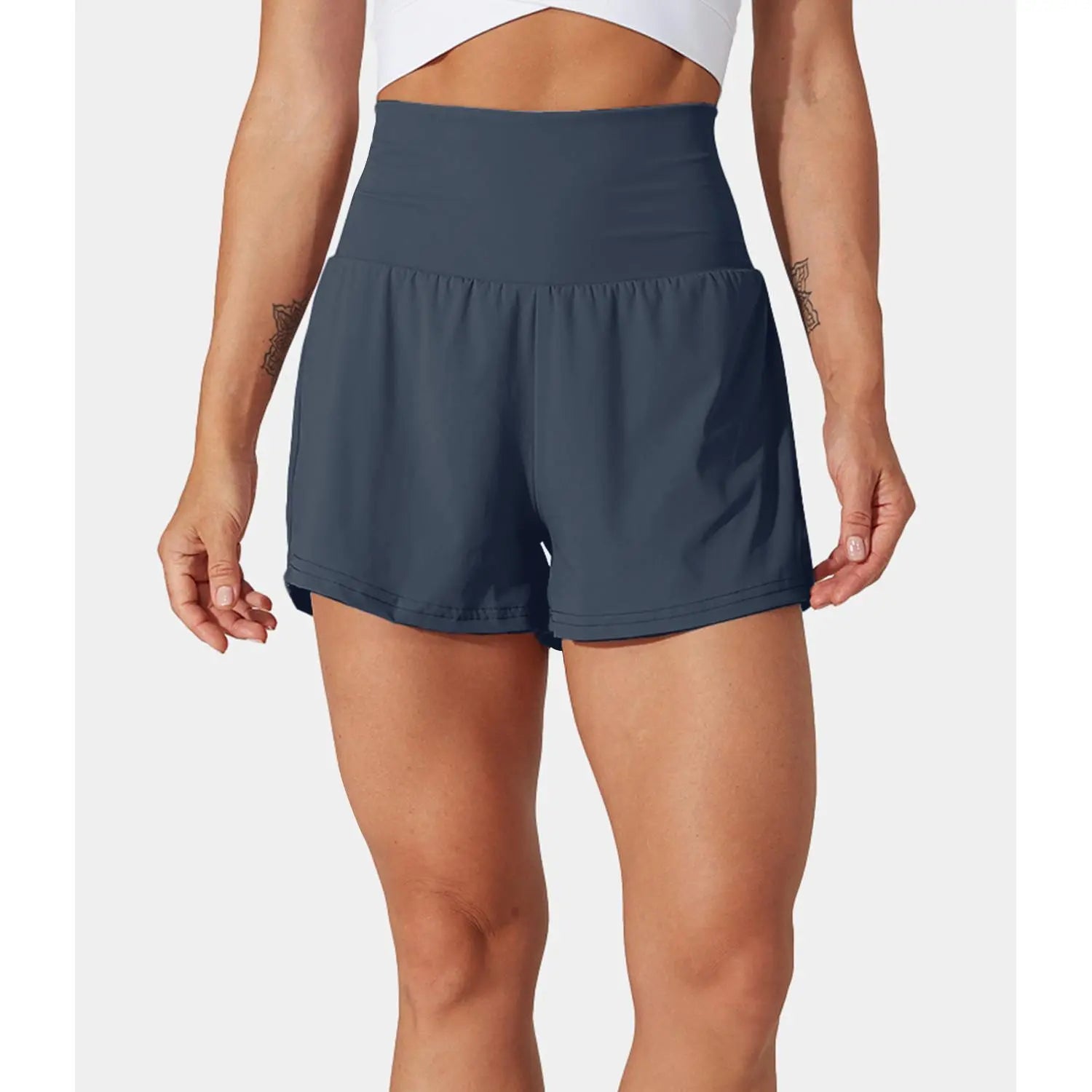 Halara Super High Waisted Back Pocket & Side Hidden Pocket 2-In-1 Yoga Shorts 3", Summer Running Shorts for Women, Sports Workout Shorts, Gym Outfit#Tiktokshopspringglowup