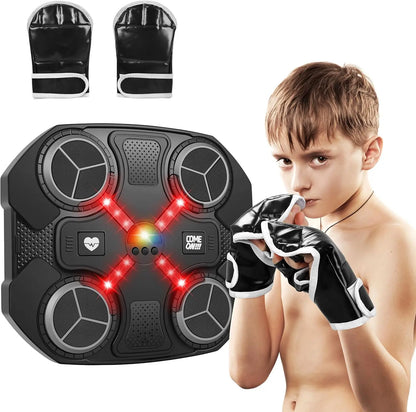 Music Boxing Four-Target Training Machine with Gloves - Wall Mount Fun Fitness for Kids,Music Boxing Machine，Boxing， Wall Mount Boxing Machine - Smart Fun Fitness Gear for All Ages,Interactive Boxing Trainer - Enhance Workout Fun with Free Boxing Gloves
