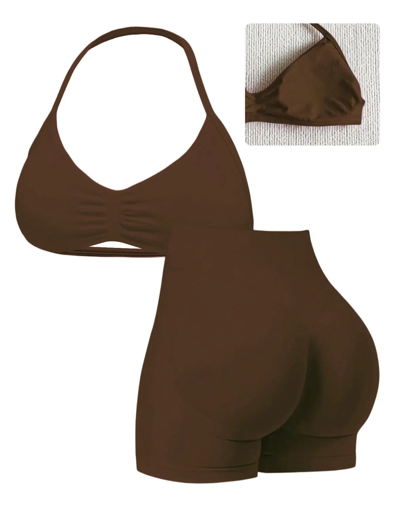 New Women'S Sporty Yoga Set, High-Waist Tight-Fitting Shorts and Tank Top, Summer Fitness for Running and Gym