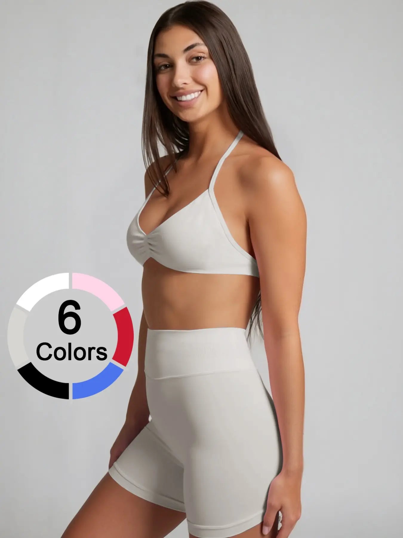 New Women'S Sporty Yoga Set, High-Waist Tight-Fitting Shorts and Tank Top, Summer Fitness for Running and Gym