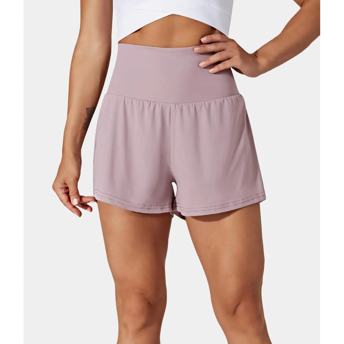 Halara Super High Waisted Back Pocket & Side Hidden Pocket 2-In-1 Yoga Shorts 3", Summer Running Shorts for Women, Sports Workout Shorts, Gym Outfit#Tiktokshopspringglowup