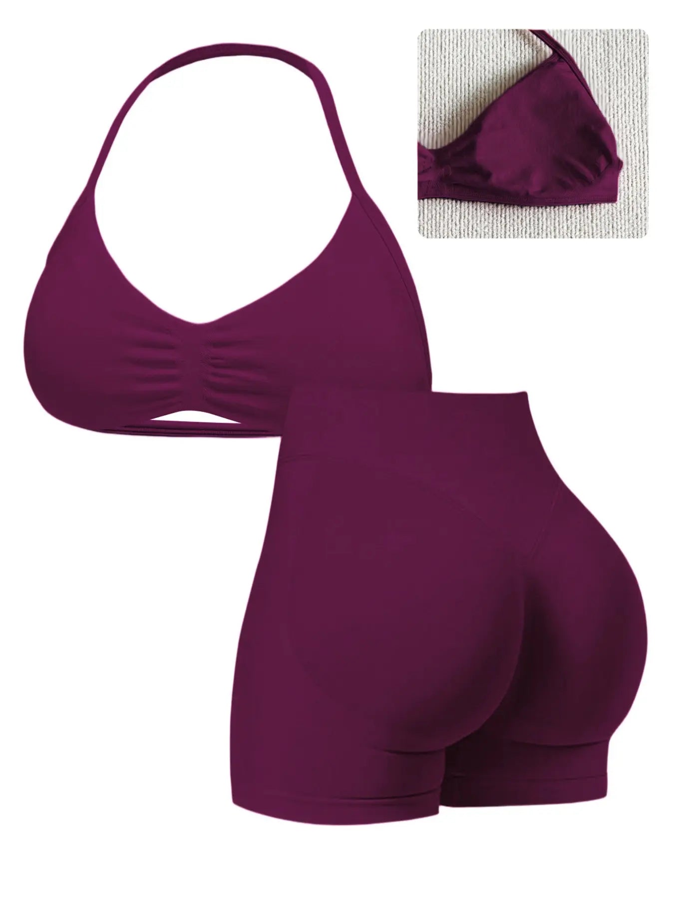 New Women'S Sporty Yoga Set, High-Waist Tight-Fitting Shorts and Tank Top, Summer Fitness for Running and Gym