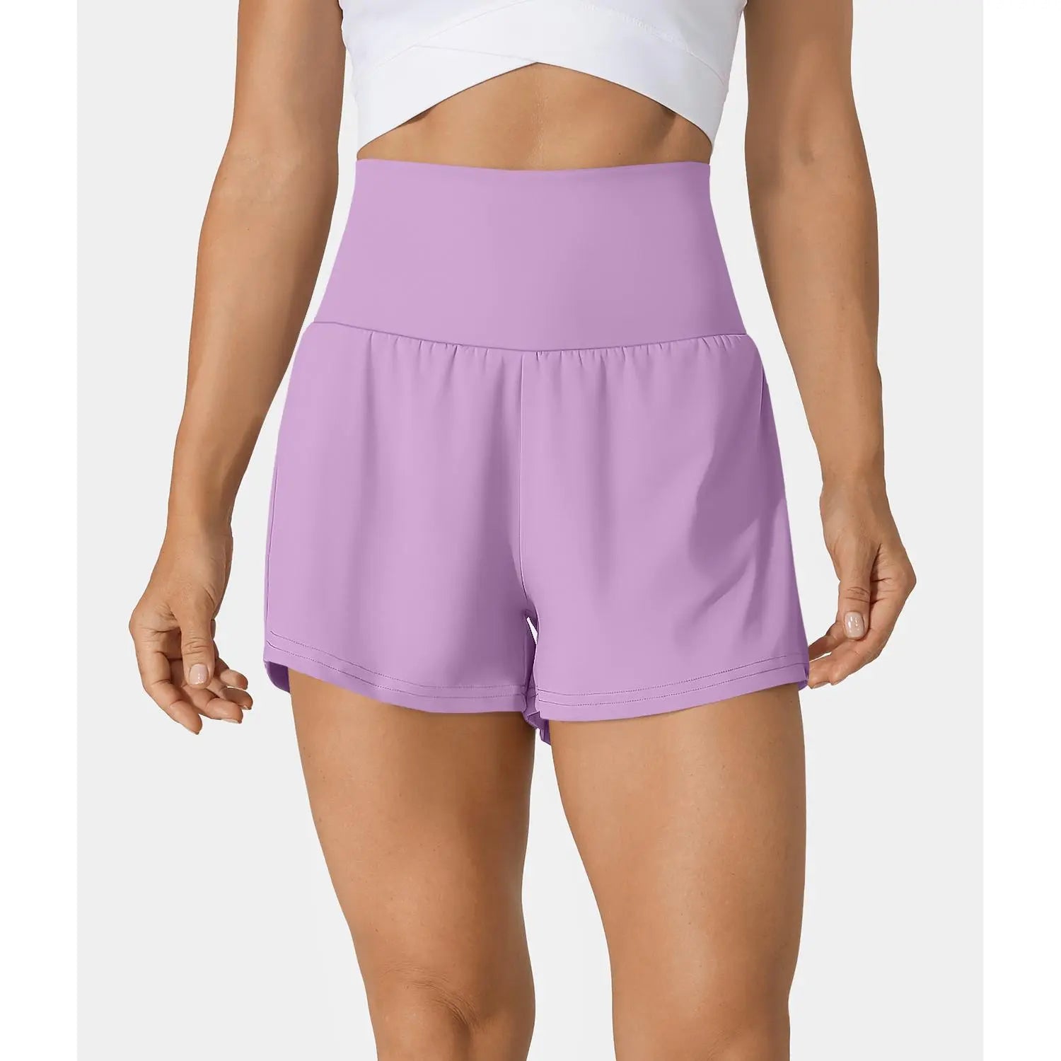 Halara Super High Waisted Back Pocket & Side Hidden Pocket 2-In-1 Yoga Shorts 3", Summer Running Shorts for Women, Sports Workout Shorts, Gym Outfit#Tiktokshopspringglowup