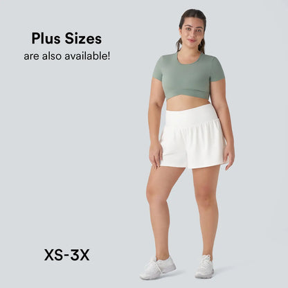 Halara Super High Waisted Back Pocket & Side Hidden Pocket 2-In-1 Yoga Shorts 3", Summer Running Shorts for Women, Sports Workout Shorts, Gym Outfit#Tiktokshopspringglowup