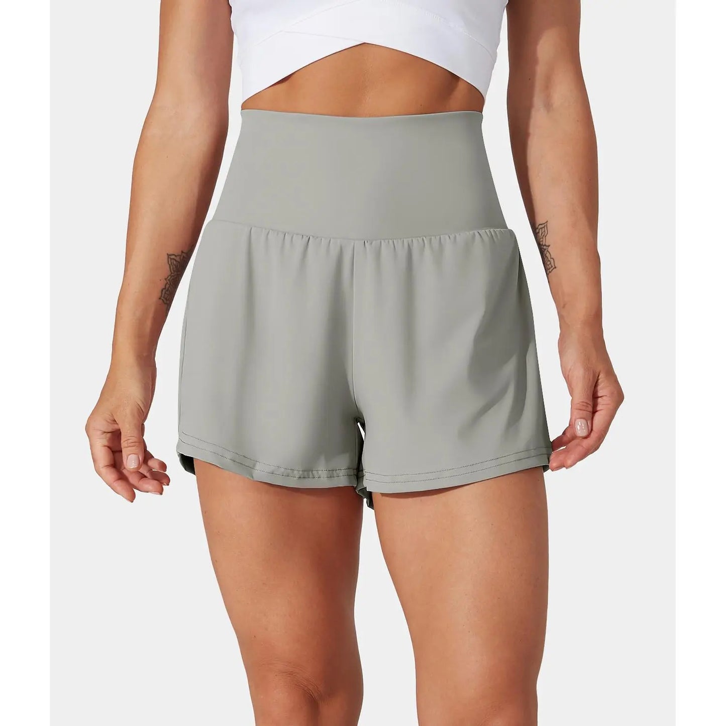 Halara Super High Waisted Back Pocket & Side Hidden Pocket 2-In-1 Yoga Shorts 3", Summer Running Shorts for Women, Sports Workout Shorts, Gym Outfit#Tiktokshopspringglowup