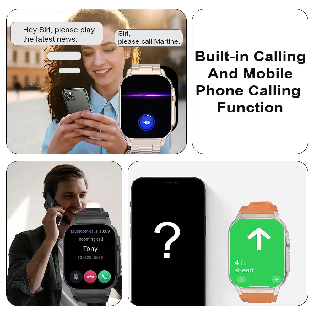 [Buy 1 Get 1] 2026 New Arrival Touchscreen Smartwatch W/ Bluetooth Calling – 2.02” HD Display, Outdoor Fitness & Health Tracking, Multi-Sport Wristwatch