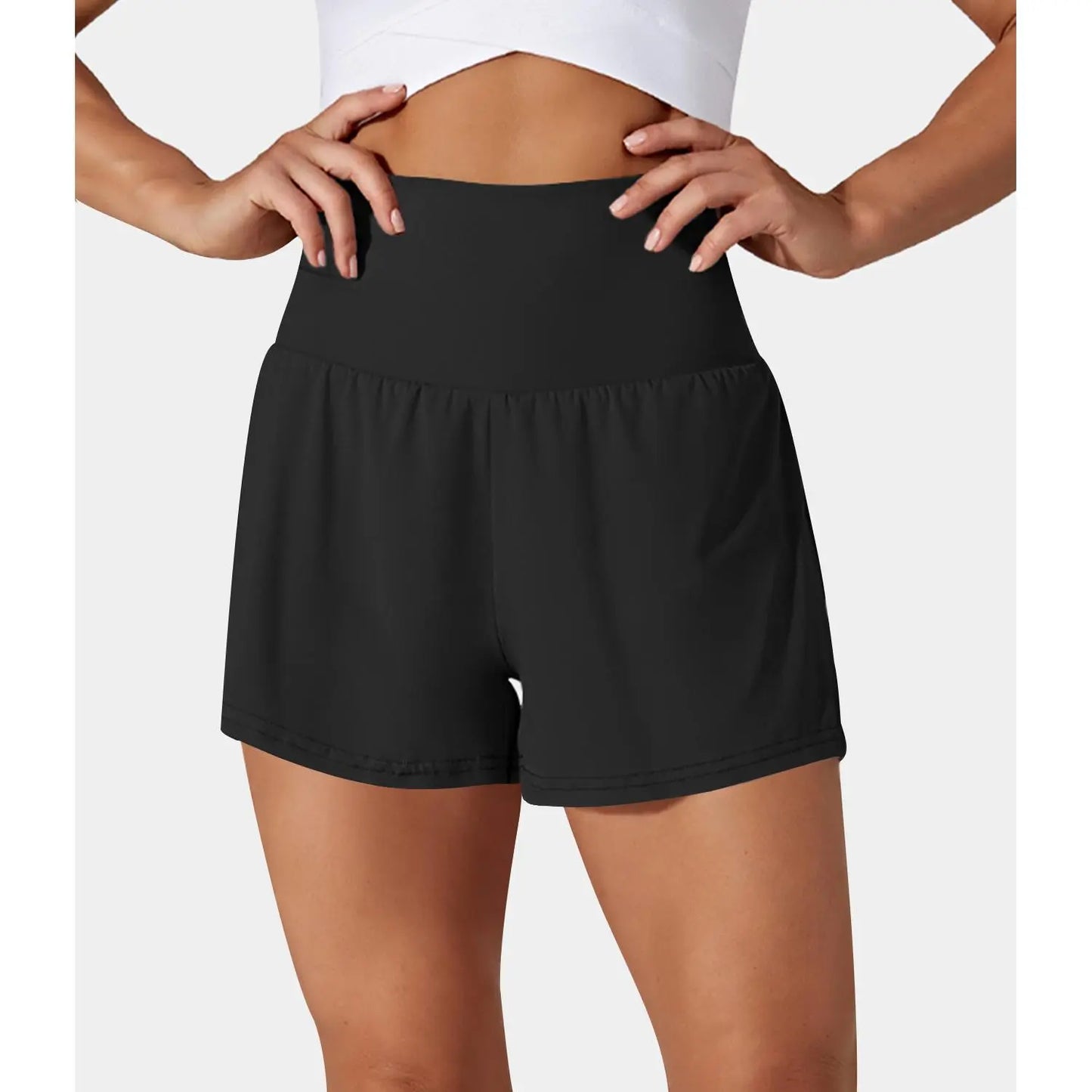 Halara Super High Waisted Back Pocket & Side Hidden Pocket 2-In-1 Yoga Shorts 3", Summer Running Shorts for Women, Sports Workout Shorts, Gym Outfit#Tiktokshopspringglowup