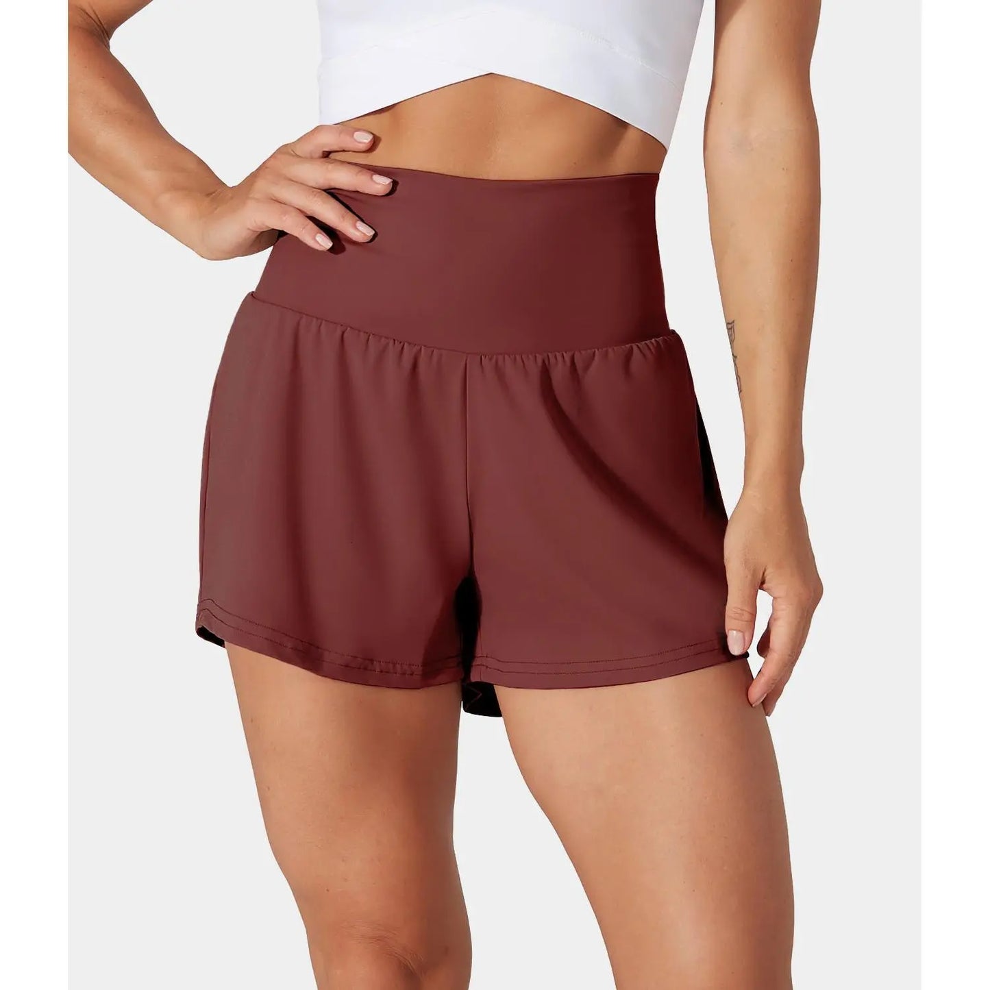 Halara Super High Waisted Back Pocket & Side Hidden Pocket 2-In-1 Yoga Shorts 3", Summer Running Shorts for Women, Sports Workout Shorts, Gym Outfit#Tiktokshopspringglowup