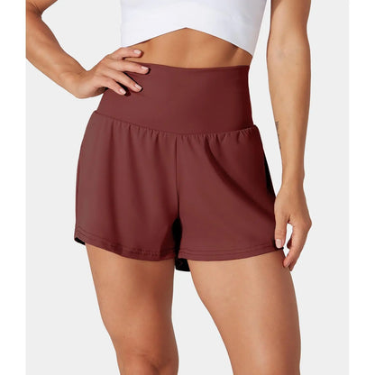 Halara Super High Waisted Back Pocket & Side Hidden Pocket 2-In-1 Yoga Shorts 3", Summer Running Shorts for Women, Sports Workout Shorts, Gym Outfit#Tiktokshopspringglowup