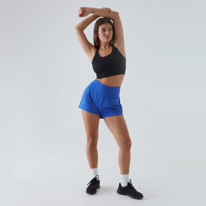 Halara Super High Waisted Back Pocket & Side Hidden Pocket 2-In-1 Yoga Shorts 3", Summer Running Shorts for Women, Sports Workout Shorts, Gym Outfit#Tiktokshopspringglowup