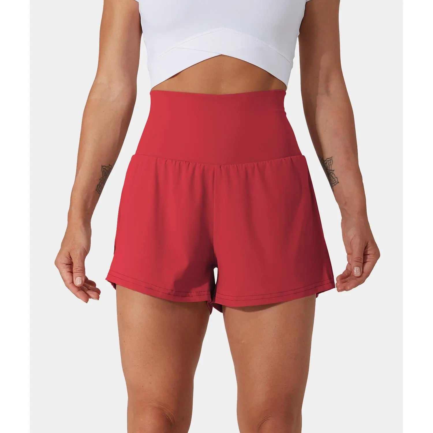 Halara Super High Waisted Back Pocket & Side Hidden Pocket 2-In-1 Yoga Shorts 3", Summer Running Shorts for Women, Sports Workout Shorts, Gym Outfit#Tiktokshopspringglowup