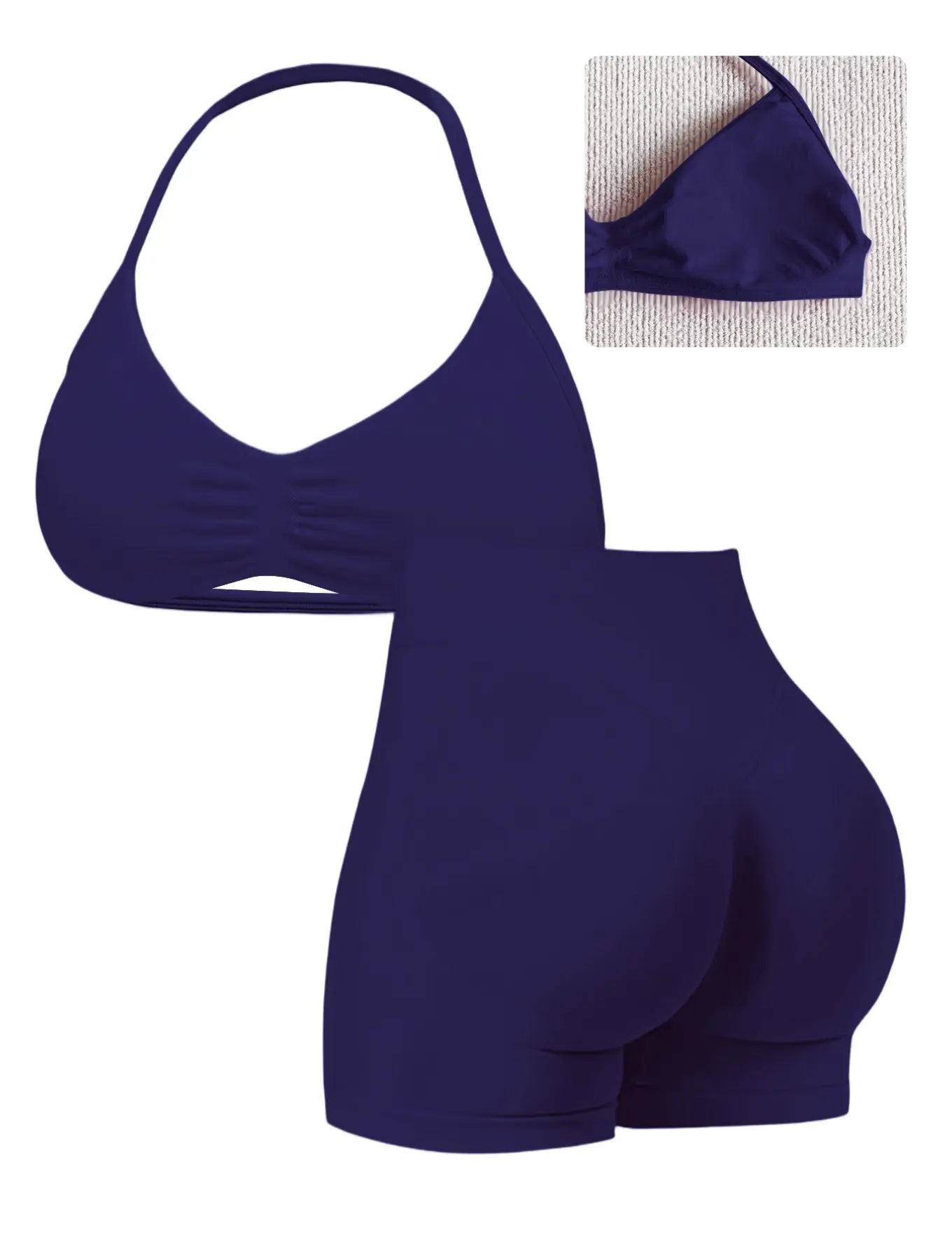 New Women'S Sporty Yoga Set, High-Waist Tight-Fitting Shorts and Tank Top, Summer Fitness for Running and Gym