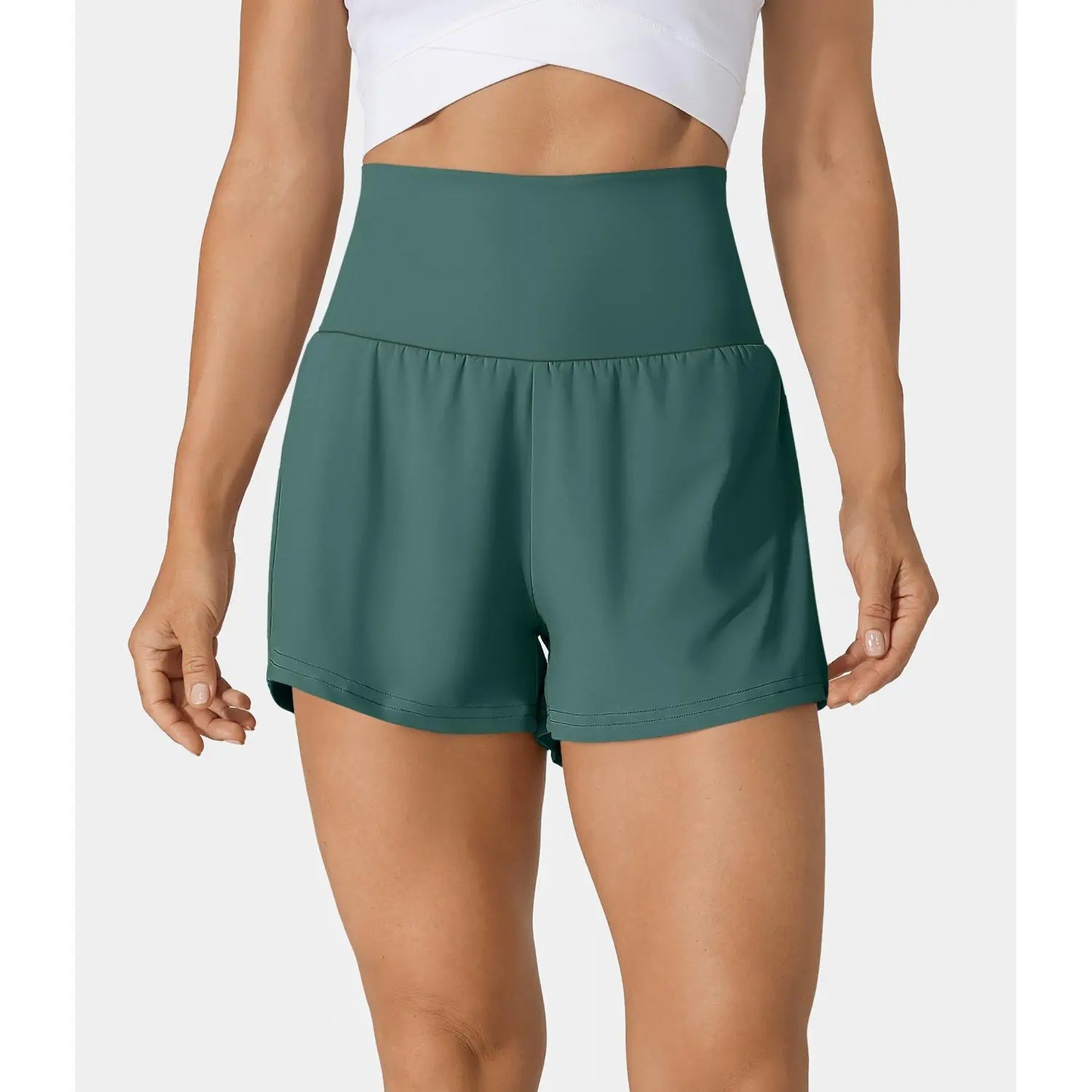 Halara Super High Waisted Back Pocket & Side Hidden Pocket 2-In-1 Yoga Shorts 3", Summer Running Shorts for Women, Sports Workout Shorts, Gym Outfit#Tiktokshopspringglowup