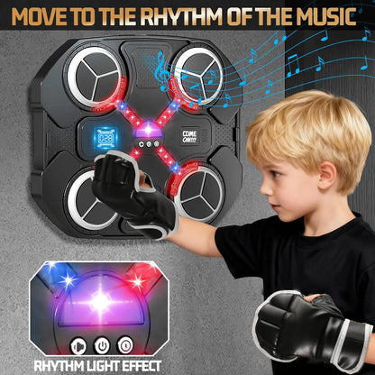 Music Boxing Four-Target Training Machine with Gloves - Wall Mount Fun Fitness for Kids,Music Boxing Machine，Boxing， Wall Mount Boxing Machine - Smart Fun Fitness Gear for All Ages,Interactive Boxing Trainer - Enhance Workout Fun with Free Boxing Gloves